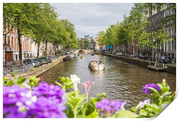 Herengracht Canal Amsterdam cityscape Print by Jason Wells