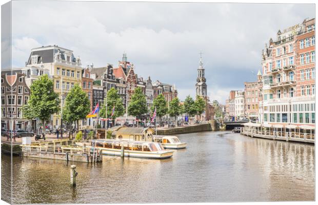 View to Mint Tower from the Halvemaansbrug Canvas Print by Jason Wells