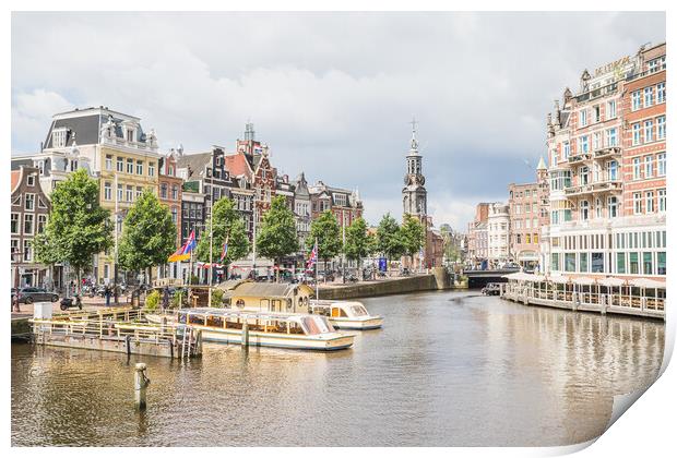 View to Mint Tower from the Halvemaansbrug Print by Jason Wells