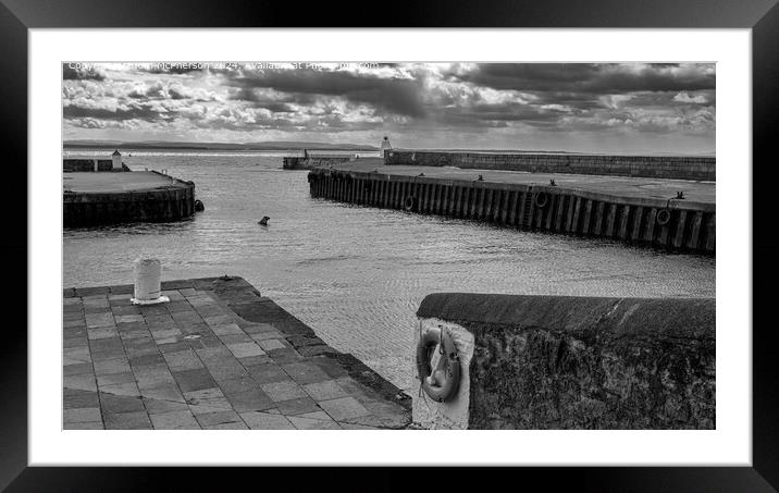 Burghead Harbour Nautical Vista Framed Mounted Print by Tom McPherson