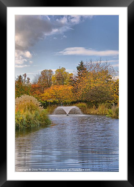 The Fountain 2 Framed Mounted Print by Chris Thaxter