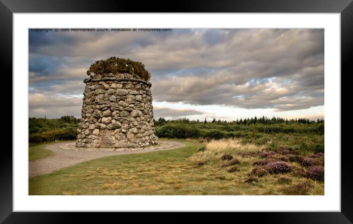 Culloden Memorial Cairn  Framed Mounted Print by Tom McPherson