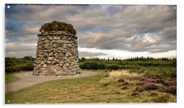 Culloden Memorial Cairn  Acrylic by Tom McPherson