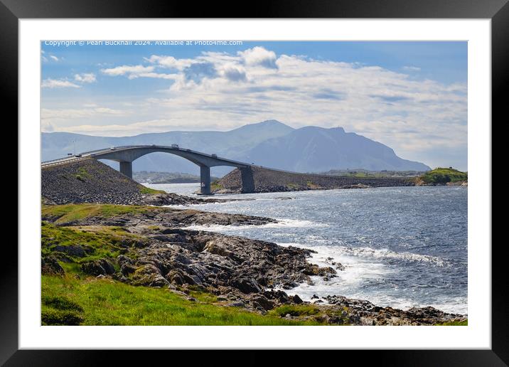 Norwegian Atlantic Ocean Road Norway Framed Mounted Print by Pearl Bucknall