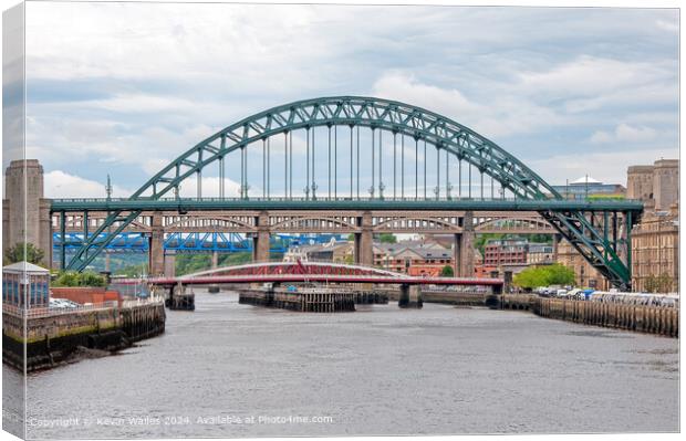 Quayside Newcastle Cityscape Canvas Print by Kevin Wailes