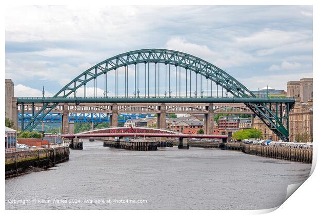Quayside Newcastle Cityscape Print by Kevin Wailes