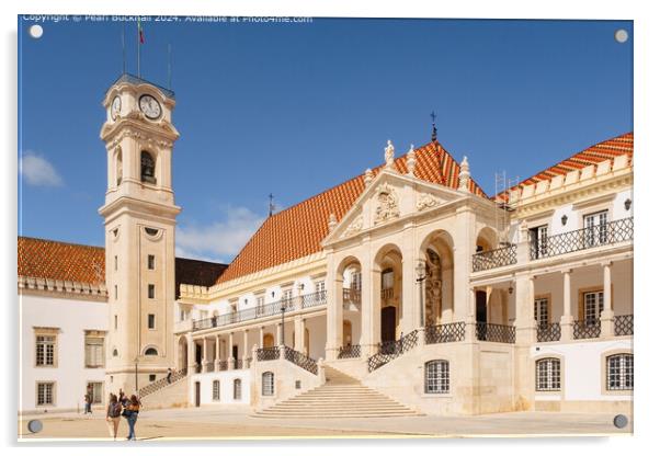 Portuguese University of Coimbra in Portugal Acrylic by Pearl Bucknall