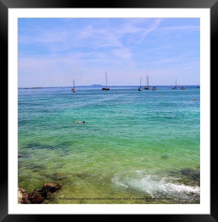 Green Ocean Palma Seascape Framed Mounted Print by Tony Williams. Photography email tony-williams53@sky.com