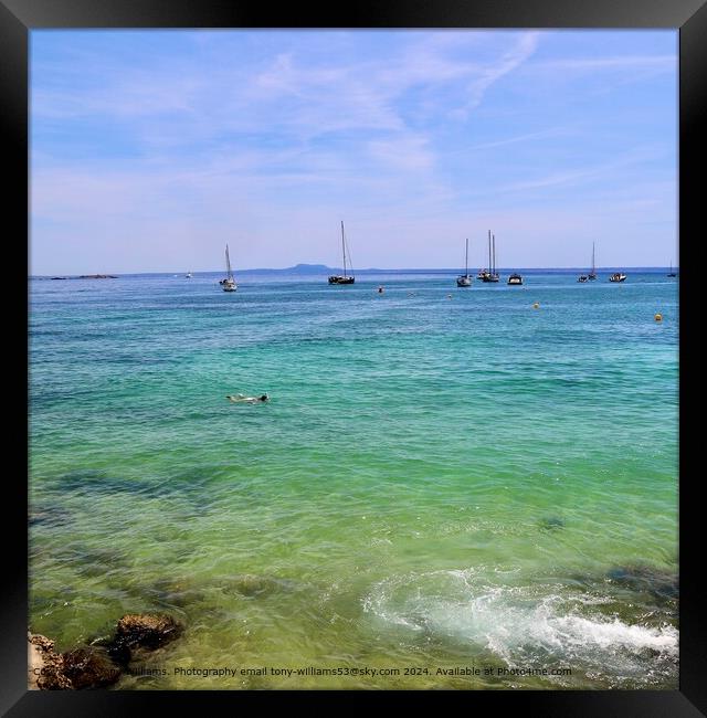 Green Ocean Palma Seascape Framed Print by Tony Williams. Photography email tony-williams53@sky.com