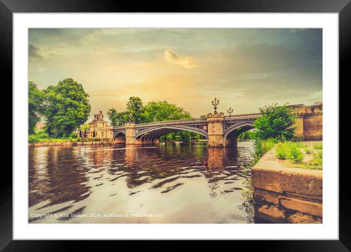 York and Skeldergate Bridge Sunset Framed Mounted Print by RJW Images