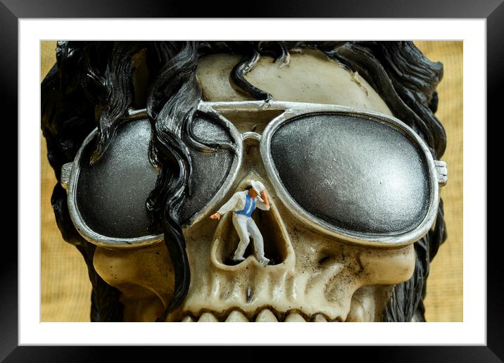 Michael Jackson Skull Abstract Framed Mounted Print by Steve Purnell