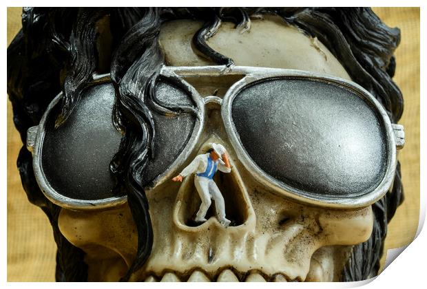 Michael Jackson Skull Abstract Print by Steve Purnell