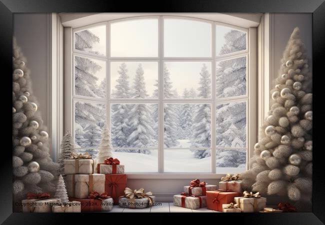 Cozy Christmas Tree Decor Framed Print by Mirjana Bogicevic