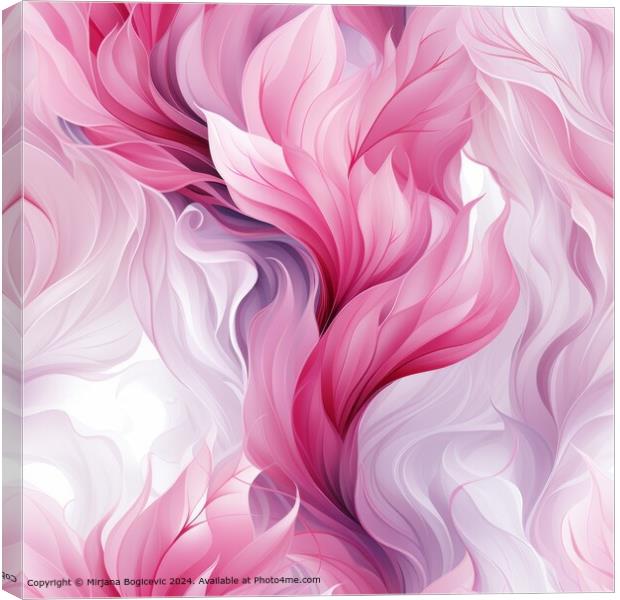 Pink, Purple, Abstract Art Canvas Print by Mirjana Bogicevic