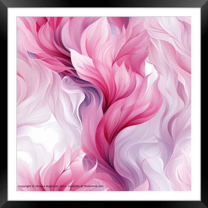 Pink, Purple, Abstract Art Framed Mounted Print by Mirjana Bogicevic