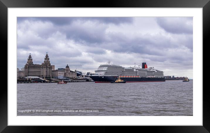 Queen Anne Cruise Liner Liverpool Framed Mounted Print by Phil Longfoot