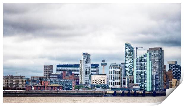 Modern Liverpool Architecture Skyline Print by Victor Burnside