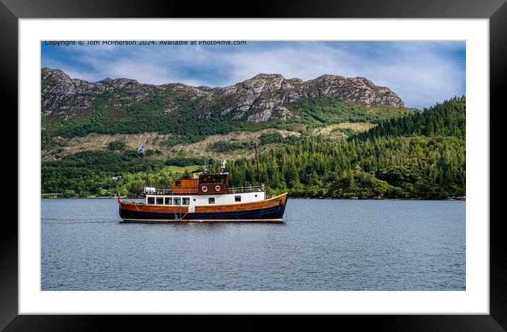 Glen Massan Majestic Line Boat Framed Mounted Print by Tom McPherson