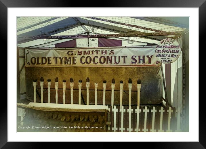 Olde time coconut shy Framed Mounted Print by Ironbridge Images