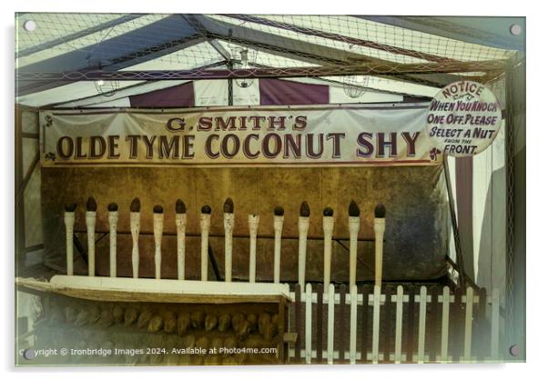 Olde time coconut shy Acrylic by Ironbridge Images
