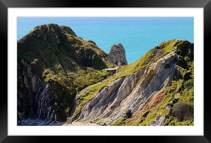 Durdle Door Framed Mounted Print by Louise Godwin