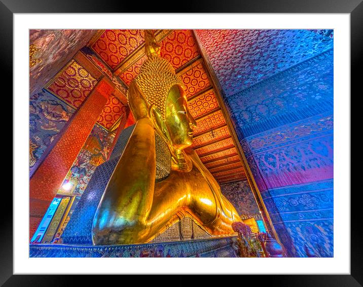Temple of the Reclining Buddha Framed Mounted Print by Alison Chambers