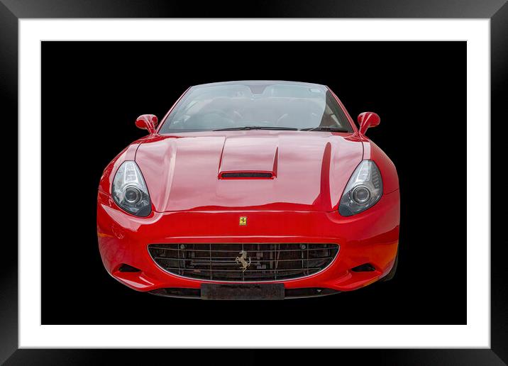Classic Ferrari Red Transport Framed Mounted Print by Kevin Hellon