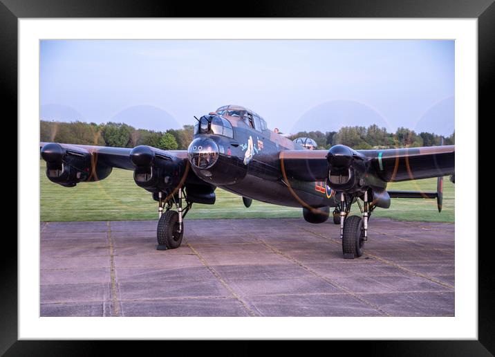 Lancaster Bomber NX611 Framed Mounted Print by J Biggadike