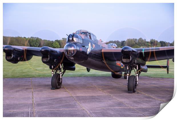 Lancaster Bomber NX611 Print by J Biggadike