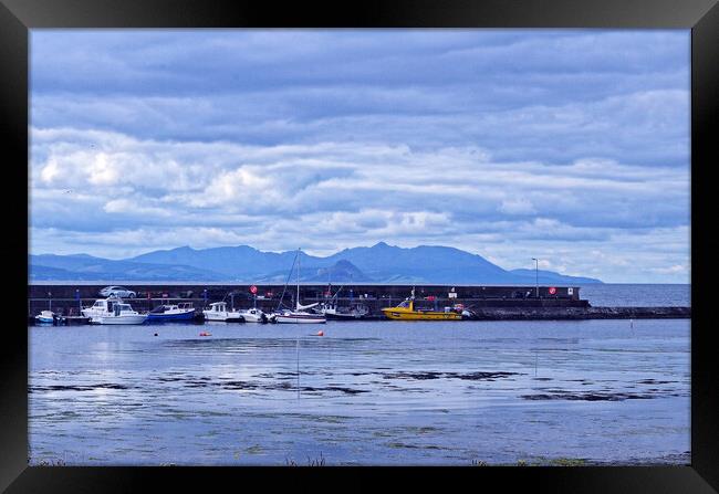 Maidens Harbour Arran Mountains Framed Print by Allan Durward Photography