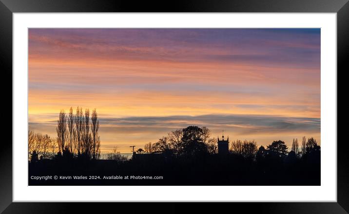 Suffolk sunset Framed Mounted Print by Kevin Wailes