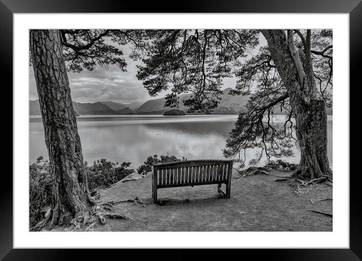 Friars Crag Derwent Water Landscape Framed Mounted Print by Derek Beattie