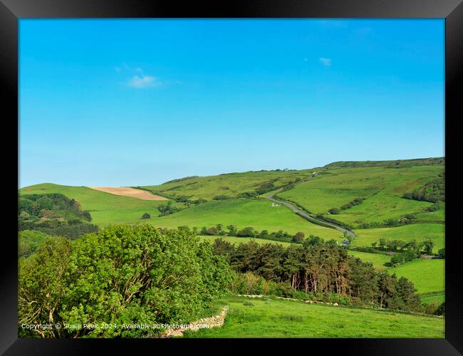 Abbotsbury Dorset Overviews on a May Morning Framed Print by Susie Peek