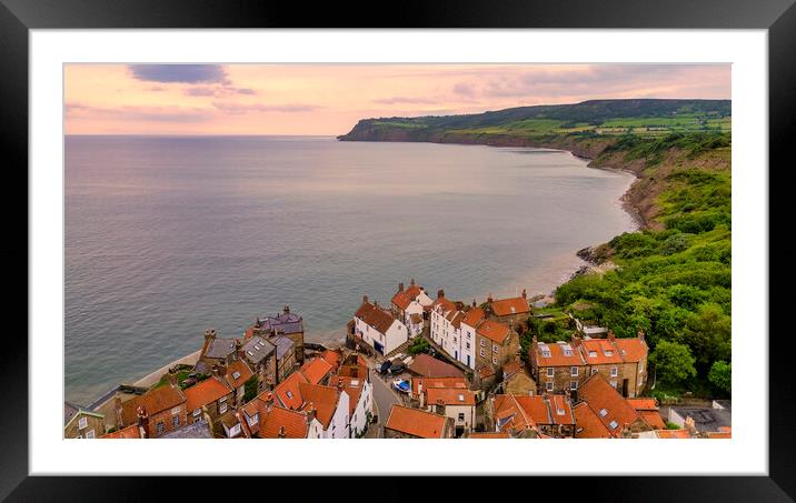 Robin Hood's Bay from Above Framed Mounted Print by Tim Hill