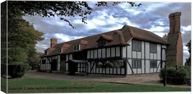 Southchurch Hall Architecture Canvas Print by Peter Bolton