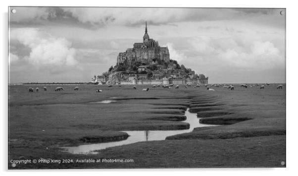Mont St-Michel, Normandy, France Acrylic by Philip King