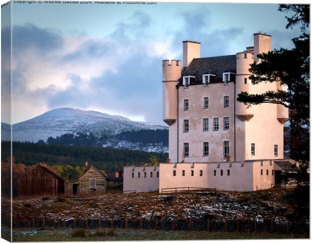 Braemar Castle, Scottish Highlands Canvas Print by Andrew Davies