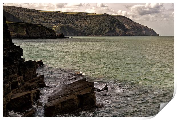 Woody Bay Print by Dave Wilkinson North Devon Ph