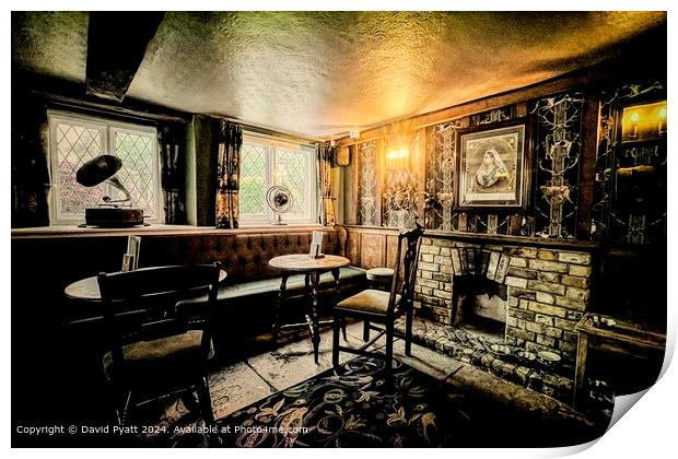 English 17th Century Pub Snug Print by David Pyatt