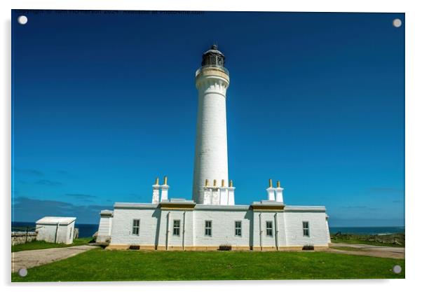 Covesea Lighthouse, Moray Firth Coastal Nautical Beauty Acrylic by Tom McPherson