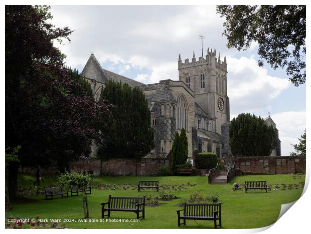 Christchurch Priory in Dorset. Print by Mark Ward