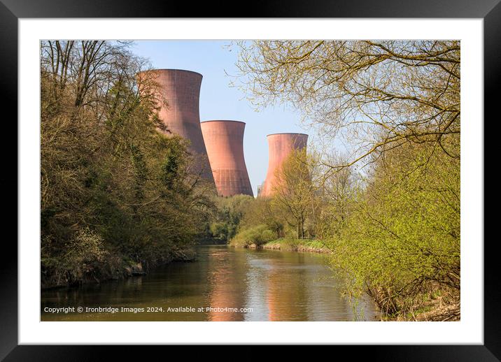Ironbridge cooling tower reflection Framed Mounted Print by Ironbridge Images