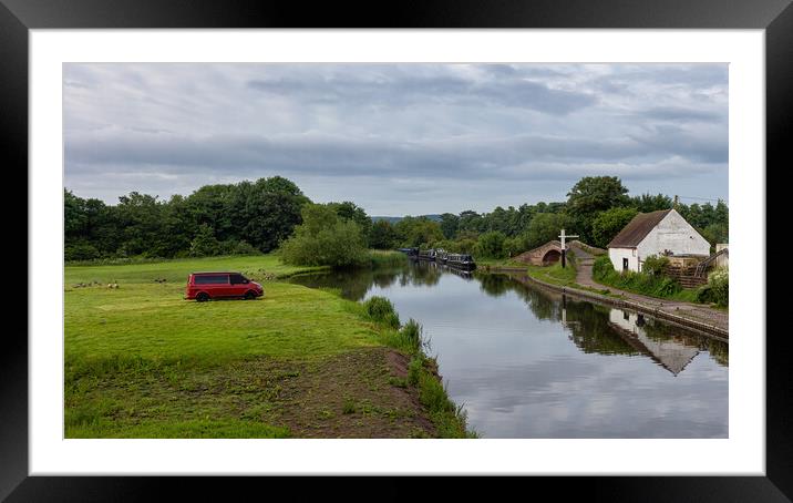 Tranquil Canal Landscape  Framed Mounted Print by Alan Tunnicliffe