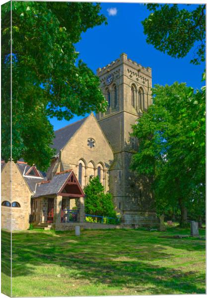 St John's Lepton  Canvas Print by Alison Chambers