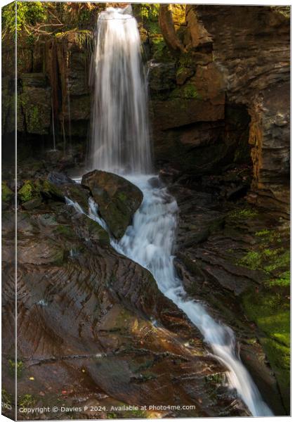 Lumsdale Waterfall Sunrise Canvas Print by Davies P
