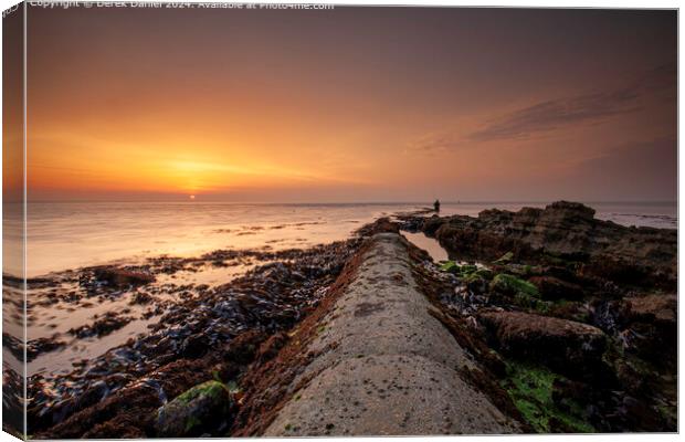 Peveril Point Sunrise Landscape Canvas Print by Derek Daniel