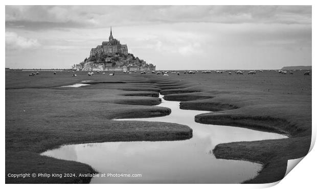 Mont St-Michel -  Normandy, France Print by Philip King