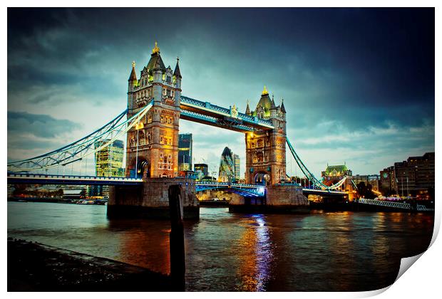 Tower Bridge Thames Cityscape Print by Andy Evans Photos