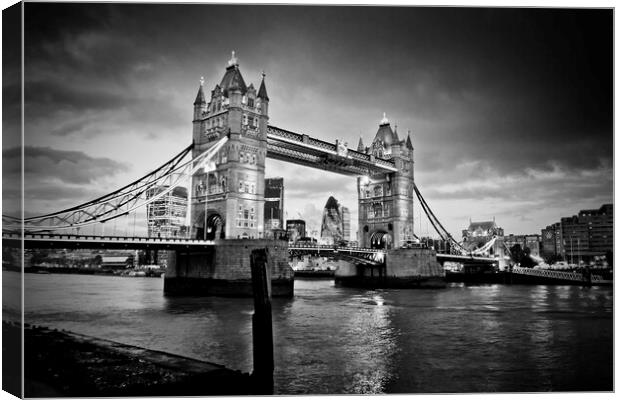 Tower Bridge Thames Night Canvas Print by Andy Evans Photos