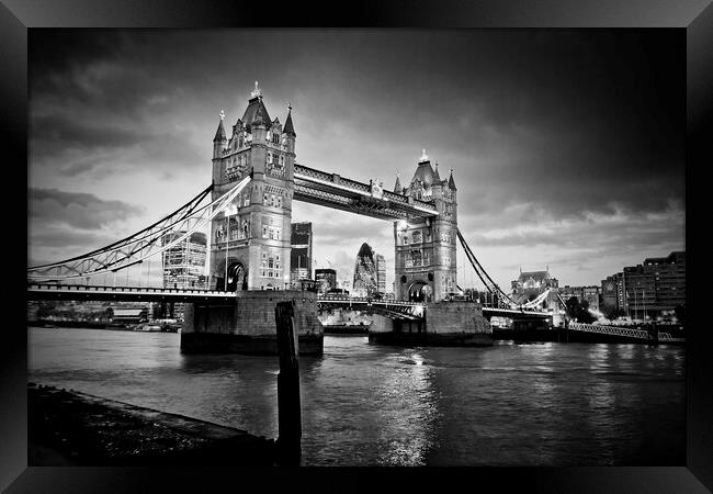 Tower Bridge Thames Night Framed Print by Andy Evans Photos